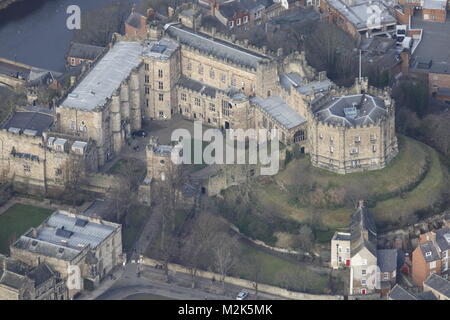 Una veduta aerea del castello di Durham Foto Stock