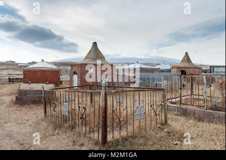 Rya Taza ,con il significato di "nuovo modo' , è un villaggio di Aragatsotn Provincia di Armenia. Precedentemente è stato conosciuto come Kondakhsaz. La maggior parte dei residenti sono Yazidis. Foto Stock