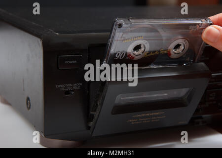 Vecchio lettore di cassette Foto Stock