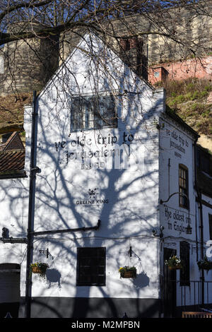 Ye Olde Trip to Jerusalem ,Nottingham, UK. Foto Stock