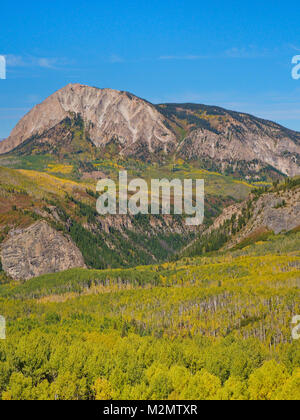 Marcellina Mountain, Cavallo Ranch Park Loop Trail, Kebler Pass, Crested Butte, Colorado, STATI UNITI D'AMERICA Foto Stock