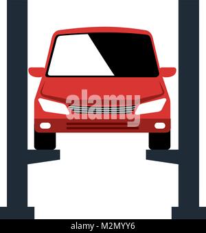 Auto nella piattaforma di sincronizzazione Illustrazione Vettoriale