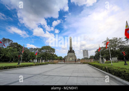 Manila, Filippine - Febbraio 4, 2018 : Monumento in memoria di Jose Rizal(eroe nazionale) a Rizal Park di Metro Manila Foto Stock