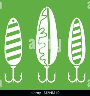 Plastica esca Icon green Illustrazione Vettoriale