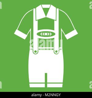 Maglietta e pantaloni con bretelle Icon green Illustrazione Vettoriale