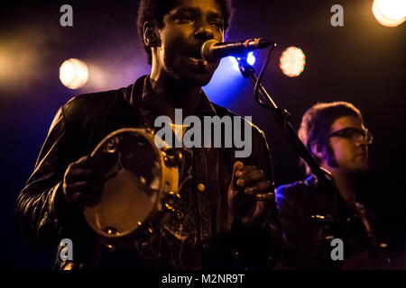 Curtis Harding esegue a Los Angeles, 2017 Foto Stock