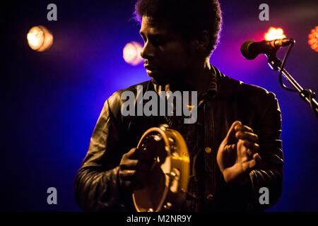 Curtis Harding esegue a Los Angeles, 2017 Foto Stock