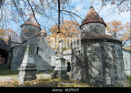 Haghpat e Sanahin è un monastero armeno complesso fondato nel x secolo nei lori Provincia di Armenia. elencato nella lista del patrimonio mondiale dell'umanità. Foto Stock