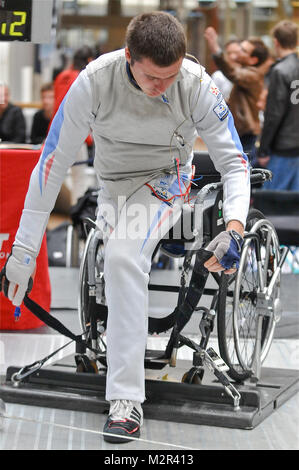 Sport disabili: Finale della Francia Campionato di scherma, Lione, Francia Foto Stock