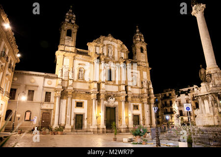 Chiesa di San Domenico in Piazza San Domenico a Palermo. Sicilia, Italia. Foto Stock