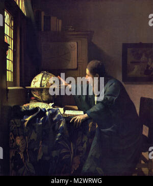 Johannes Vermeer, l'Astronomo (c. 1668) Foto Stock