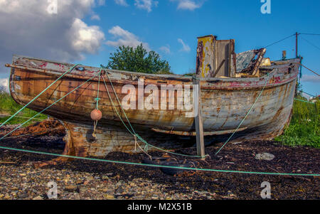 Abbandonata la pesca in barca sull'Isola di Skye Foto Stock