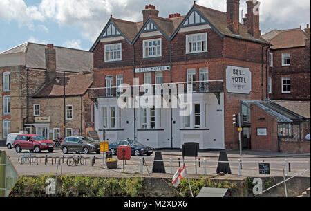 Sandwich, Bell Hotel, Quay River Stour, Kent, Inghilterra Foto Stock