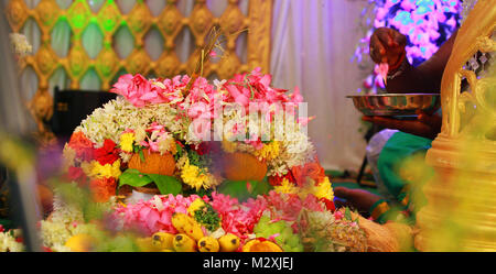 Sud indiana cerimonia di nozze, nozze Tamil stadio, Foto Stock