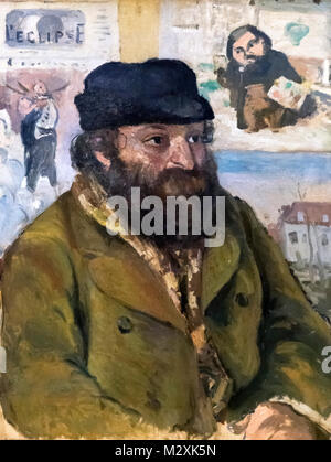 Ritratto di Cezanne da Camille Pissarro (1830-1903), olio su tela, 1874 Foto Stock