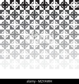 Vector pattern seamless. sfondo decorazione di piastrelle a croce. in bianco e nero abstract mosaico Illustrazione Vettoriale
