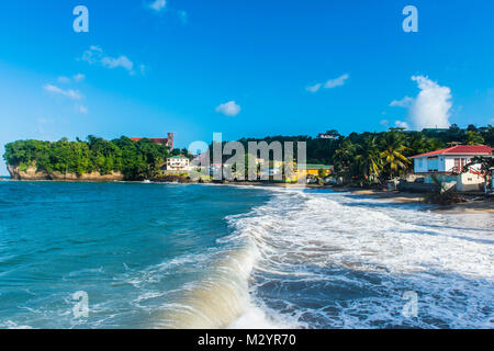 La città di Sauteurs sul Pacifico, Grenada, dei Caraibi Foto Stock
