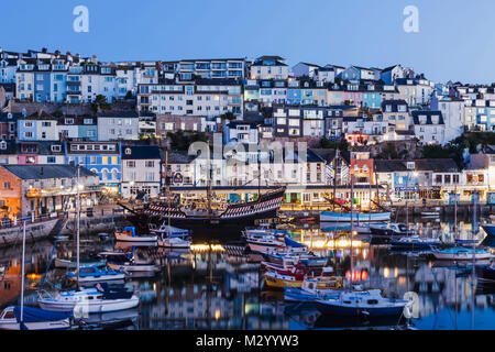 Inghilterra, Devon, Brixham, porto di Brixham Foto Stock