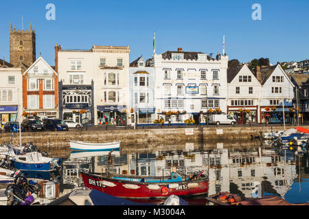 Inghilterra, Devon, Dartmouth, Waterfront edifici Foto Stock