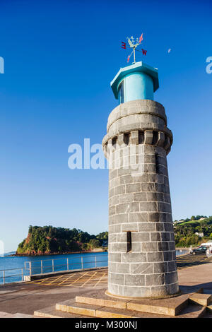 Inghilterra, Devon, Teignmouth, Teignmouth faro Foto Stock