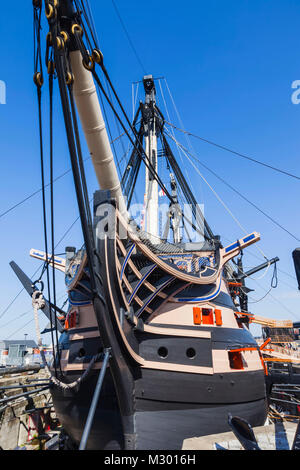 Inghilterra, Hampshire, Portsmouth, Portsmouth Historic Dockyard, HMS Victory Foto Stock