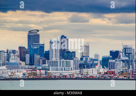 Skyline di Auckland, Nuova Zelanda Foto Stock
