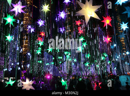 Decorazione di Natale a Manila, isola di Luzon, Filippine, Asia Foto Stock