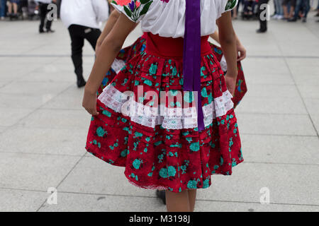 Mexican folk dance group Foto Stock