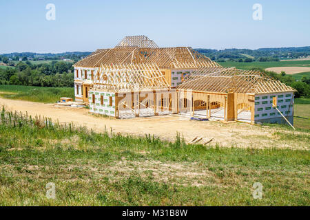 Maryland Harford County, Pylesville, sotto costruzione nuovo cantiere costruttore, casa nuova, casa casa case residenza, alloggio, MacMansion, economia, Foto Stock