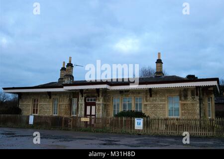 Deddington stazione ferroviaria, Oxfordshire, Regno Unito Foto Stock