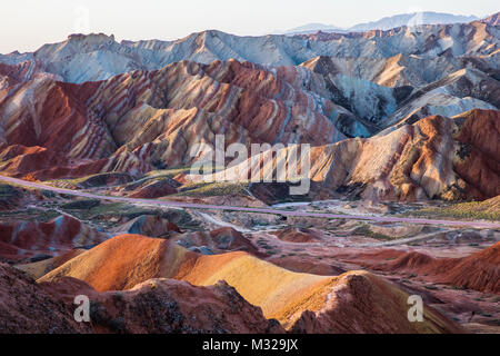 Danxia Geopark, Zhangye, Gansu Foto Stock