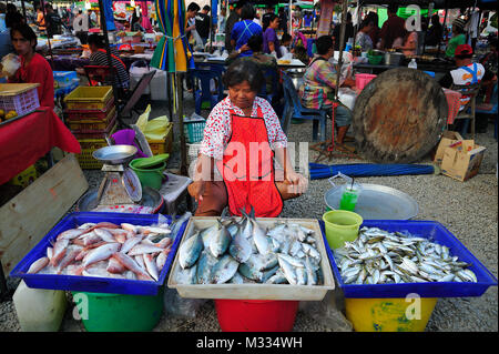 Mercato fresco di Bang Saray Tailandia Foto Stock