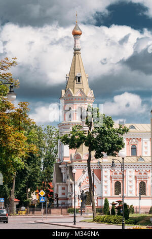 Grodno, Bielorussia. Cattedrale di intercessione della Santissima Madre di Dio in Via E. Ozheshko. Un altro nome è Pokrovsky Cattedrale o Duomo in onore di Foto Stock