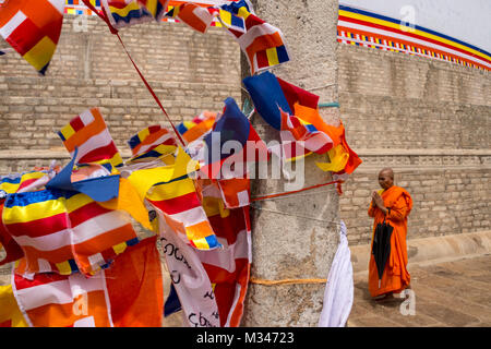 Anuradhapura, Sri Lanka, Ruvanvelisaya Dagoba Foto Stock