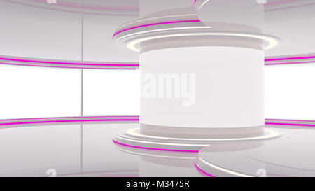 Abstract vuoto 3D Studio spazio con luci viola Foto Stock