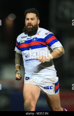 Craig Huby di Wakefield Trinità durante il Betfred Super League Round 2 Wakefield rispetto a Salford Red Devils 09/02/2018 al Mobile Rocket Stadium Foto Stock