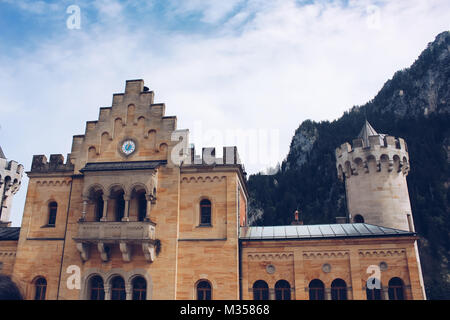 Il Castello di Neuschwanstein in Baviera, Germania Foto Stock