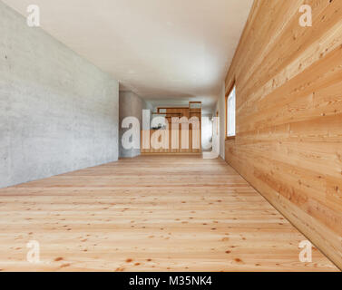 Architettura design moderno, casa di montagna, camera Foto Stock