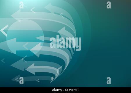 Tecnologia e Business globale con sfondo Globe illustrazione vettoriale. Illustrazione Vettoriale