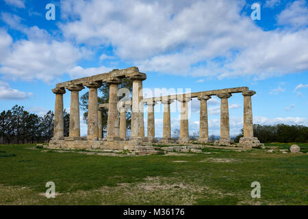 Il Tempio di Hera a Tavole Palatine, un santuario vicino a Metaponto. Italia Foto Stock