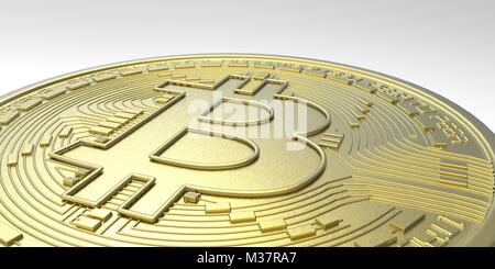 Estremamente dettagliato e realistico 3D ad alta risoluzione di immagine Bitcoin Foto Stock