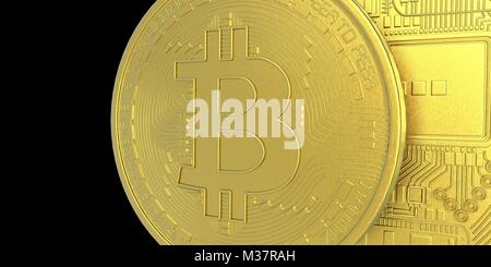 Estremamente dettagliato e realistico 3D ad alta risoluzione di immagine Bitcoin Foto Stock