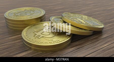 Estremamente dettagliato e realistico 3D ad alta risoluzione di immagine Bitcoin Foto Stock