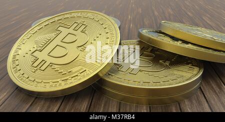 Estremamente dettagliato e realistico 3D ad alta risoluzione di immagine Bitcoin Foto Stock