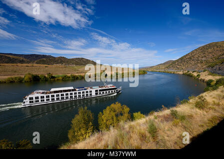 Battello da crociera sul fiume Douro, Portogallo, Europa Foto Stock