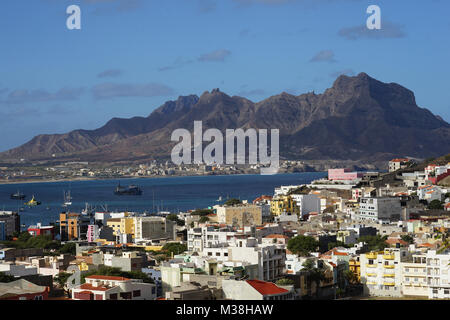 Splendida vista isualizzare su Mindelo, Sao Vincente, Capo Verde Foto Stock