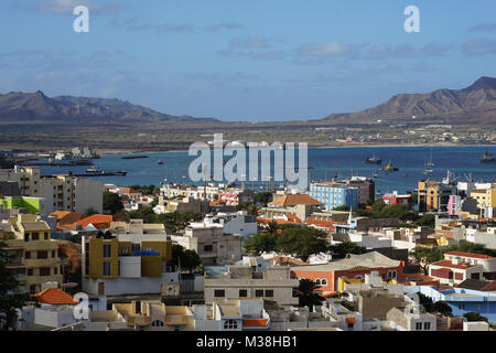 Splendida vista isualizzare su Mindelo, Sao Vincente, Capo Verde Foto Stock