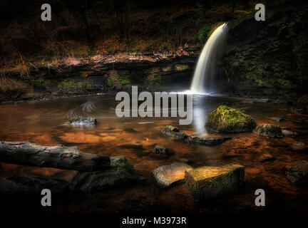 Sgwd Gwladus a cascata Pontneddfechan Foto Stock