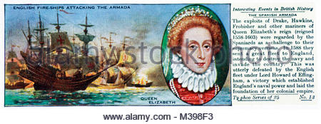 Eventi interessanti nella storia britannica - la Armada spagnola Foto Stock