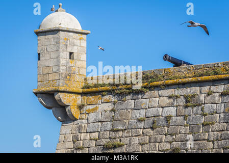 Chiudere fino a Fort di Sao Francisco do Queijo sa anche come castello del formaggio in porto, la seconda più grande città in Portogallo sulla Penisola Iberica Foto Stock